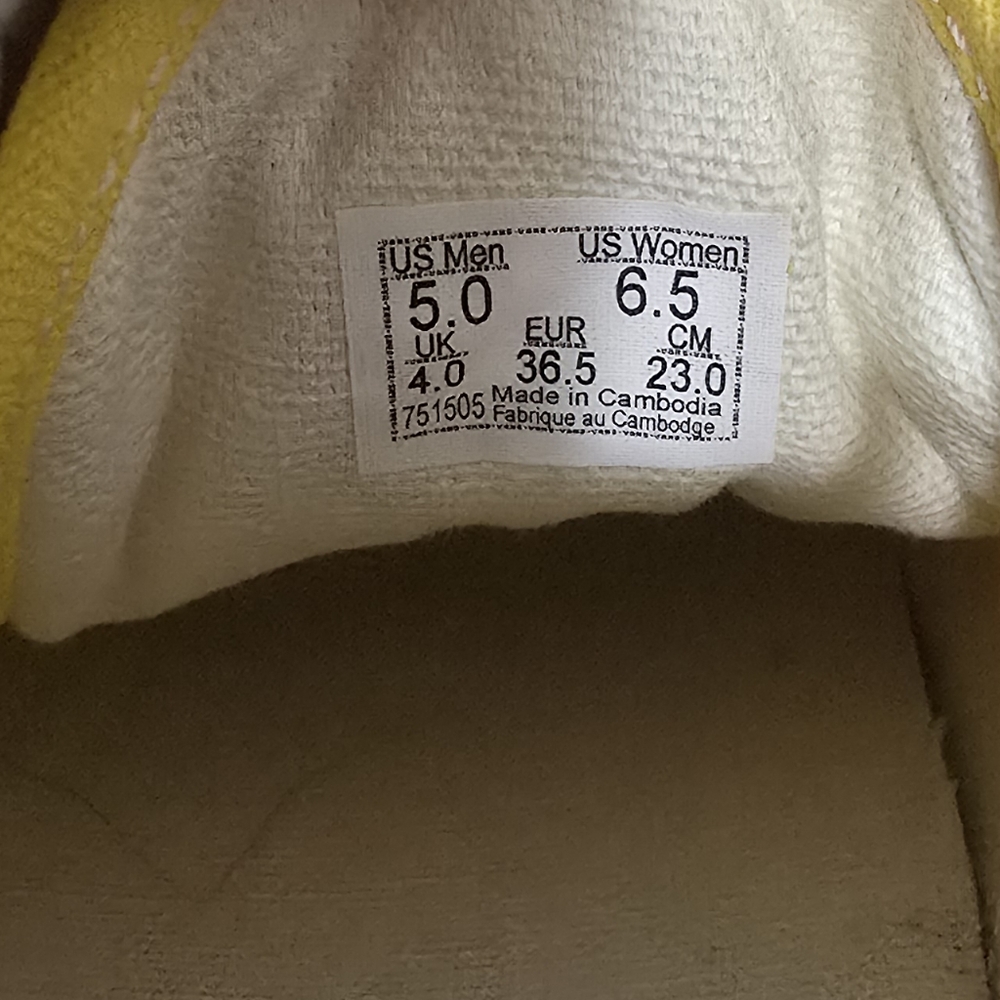 VANS OLD SKOOL Bright Yellow and White - Picture 7 of 7